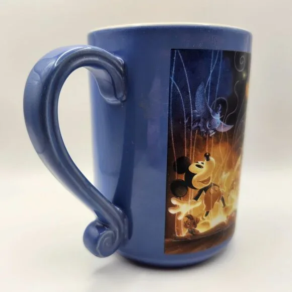 Disneyland Mickey Mouse 75 Years Of Love And Laughter Ceramic Mug 16oz Blue - Picture 5 of 8